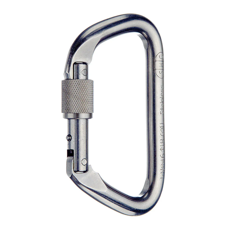 PMI SMC Large Locking D Stainless Steel Carabiner - Image 3